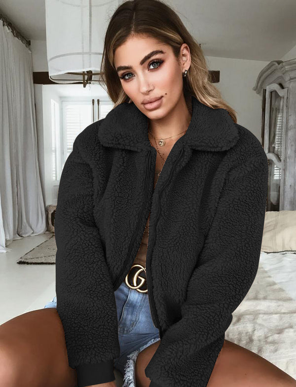 Hannah | Manteau d’hiver pour femme à revers et fermeture éclair