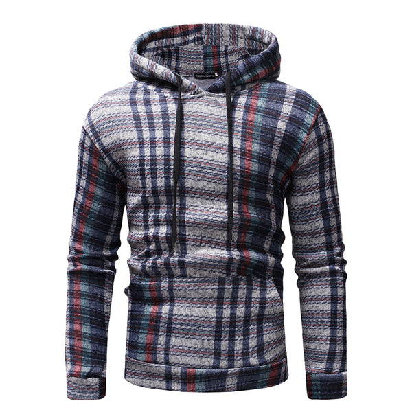 Aiden | Pull à capuche rayé, coupe ajustée