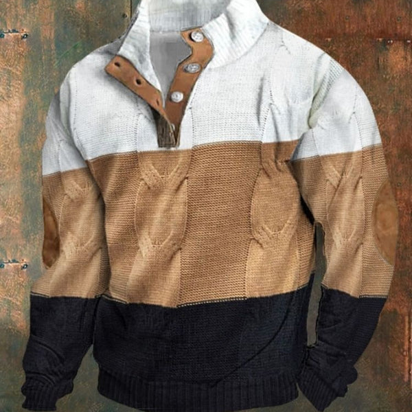 Joseph | Printed Half-Zip Turtleneck Sweater for Men