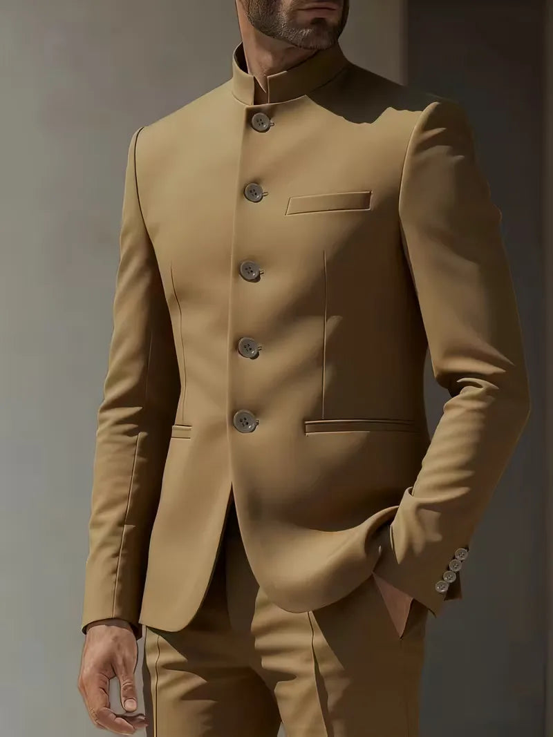 Sterling | Slim Fit Mandarin Collar Blazer