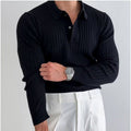 Wesley | Pull polo en maille ample pour homme, manches longues