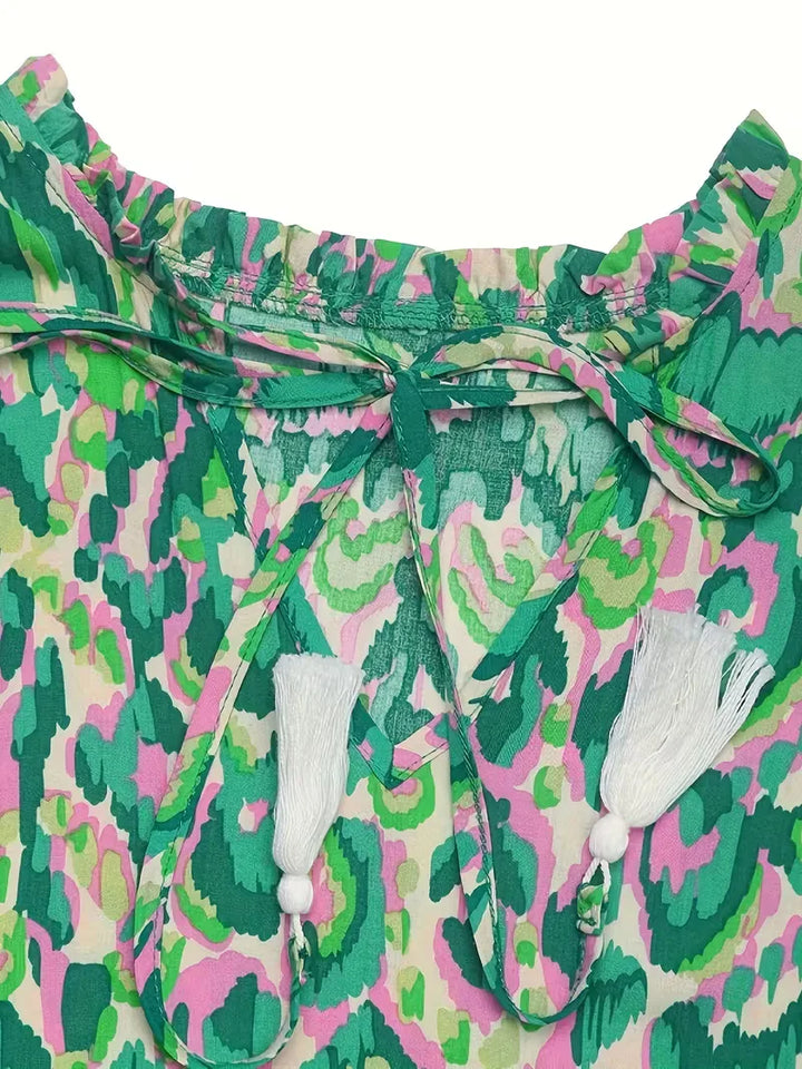 Everly | Printed Tiered Maxi Dress