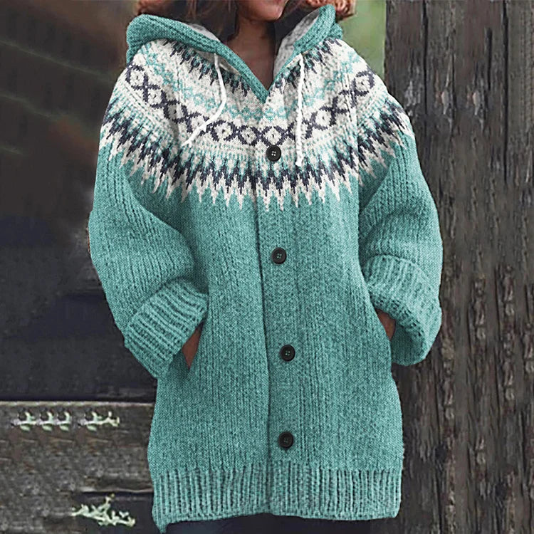 Paisley | Nordic Cozy Hooded Cardigan