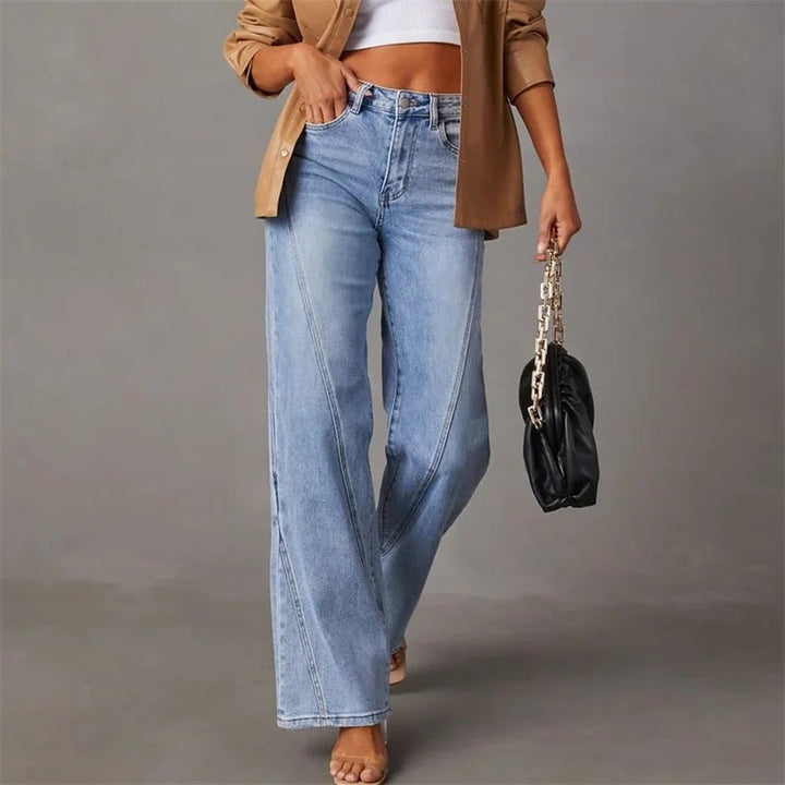 Kinsley | High-Rise Relaxed Denim Trousers