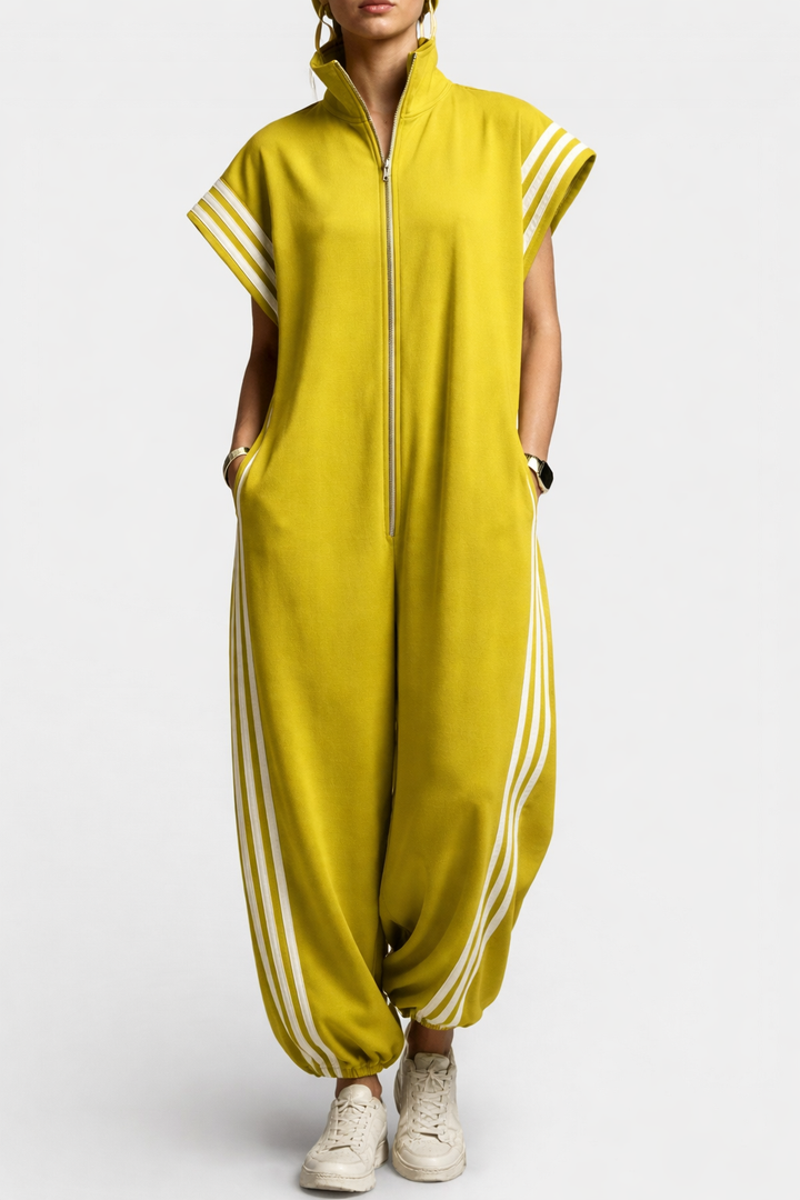 Josie | Sleeveless zip neck jumpsuit