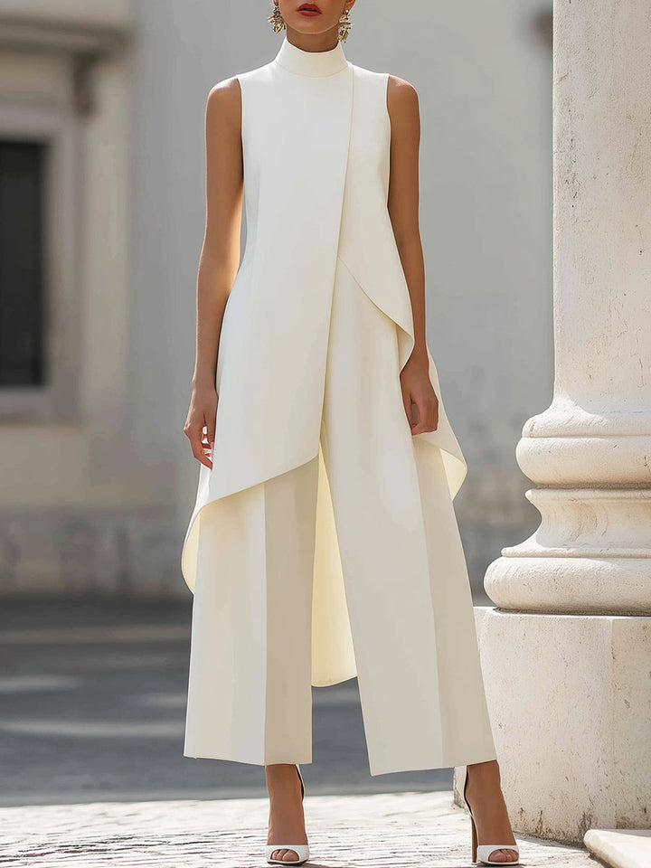 Calista | Women's High-Neck Wide-Leg Jumpsuit
