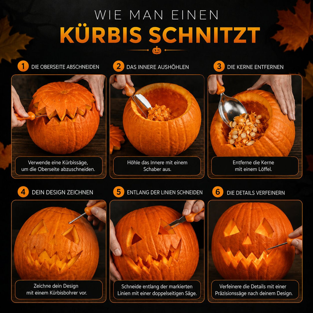Shade | 10-piece pumpkin carving set with bag