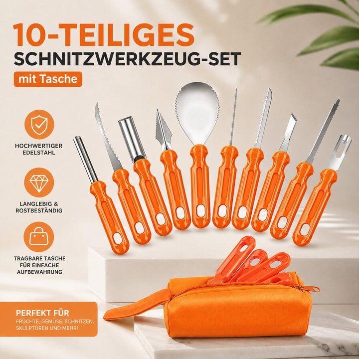 Shade | 10-piece pumpkin carving set with bag