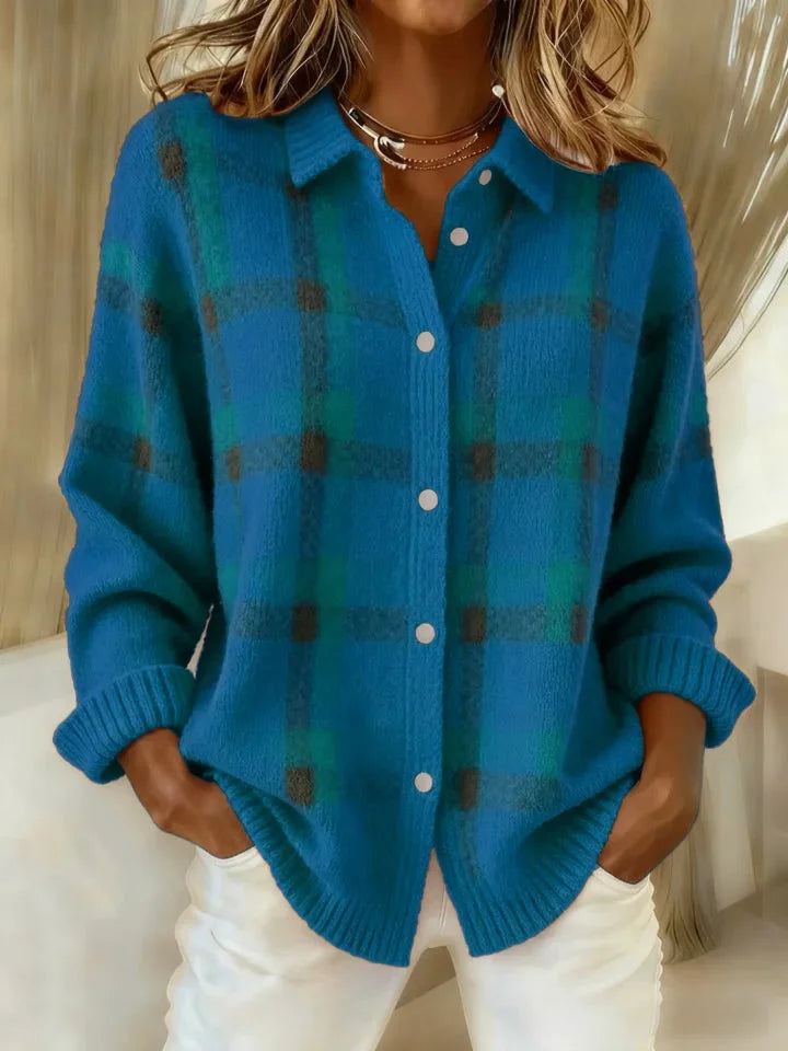 Tamsin | Women's Plaid Button Cardigan