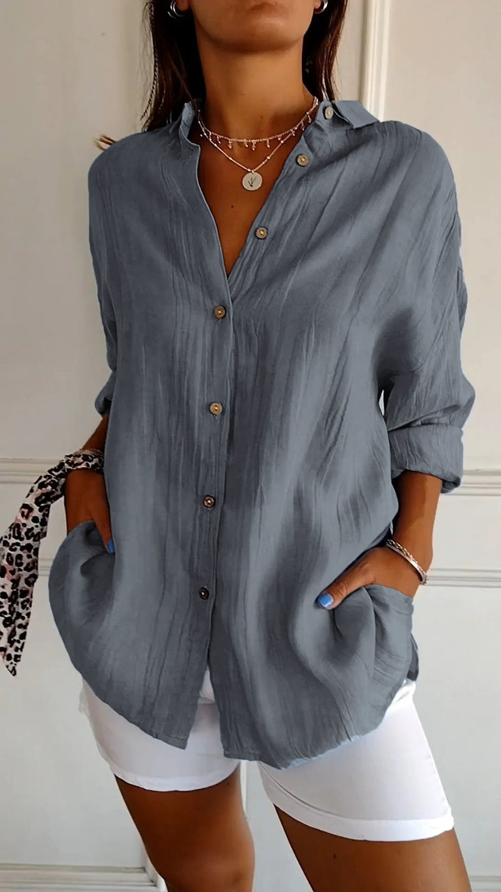 Avery | Oversized Button-Up Blouse