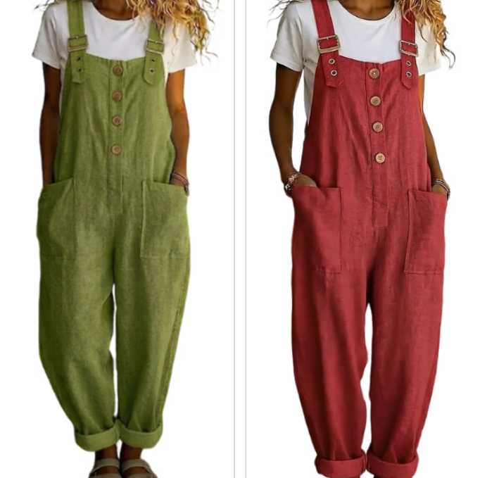 Bailey | Relaxed Linen Overall Jumpsuit