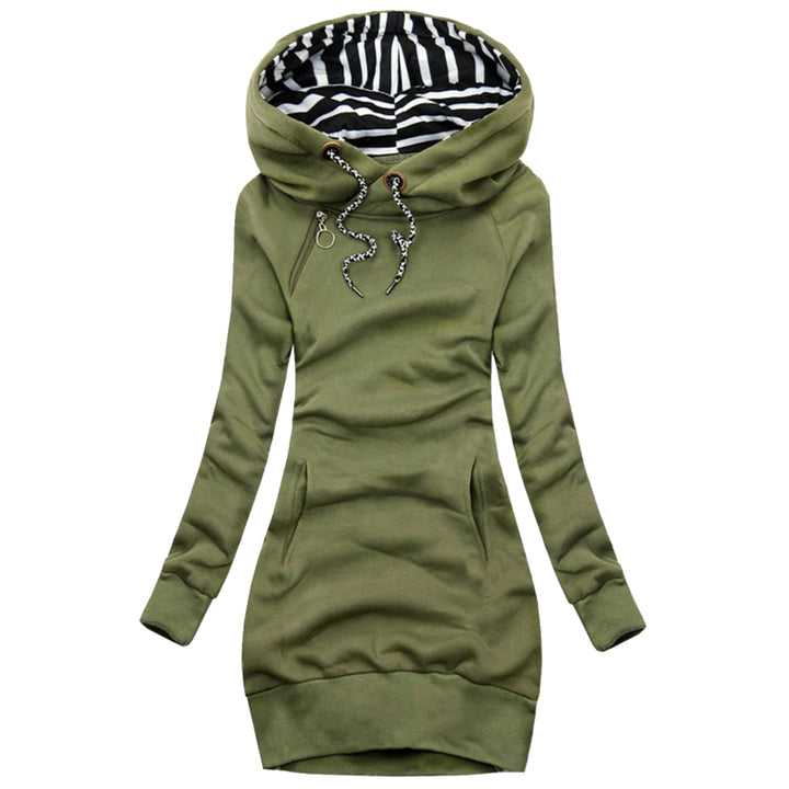 Woman wearing slim fit round neck sweater