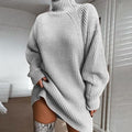 Sophie | Turtleneck Knit Sweater Dress, Long Sleeve
