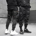 Jackson | Joggers cargo noirs pour homme avec poignets côtelés
