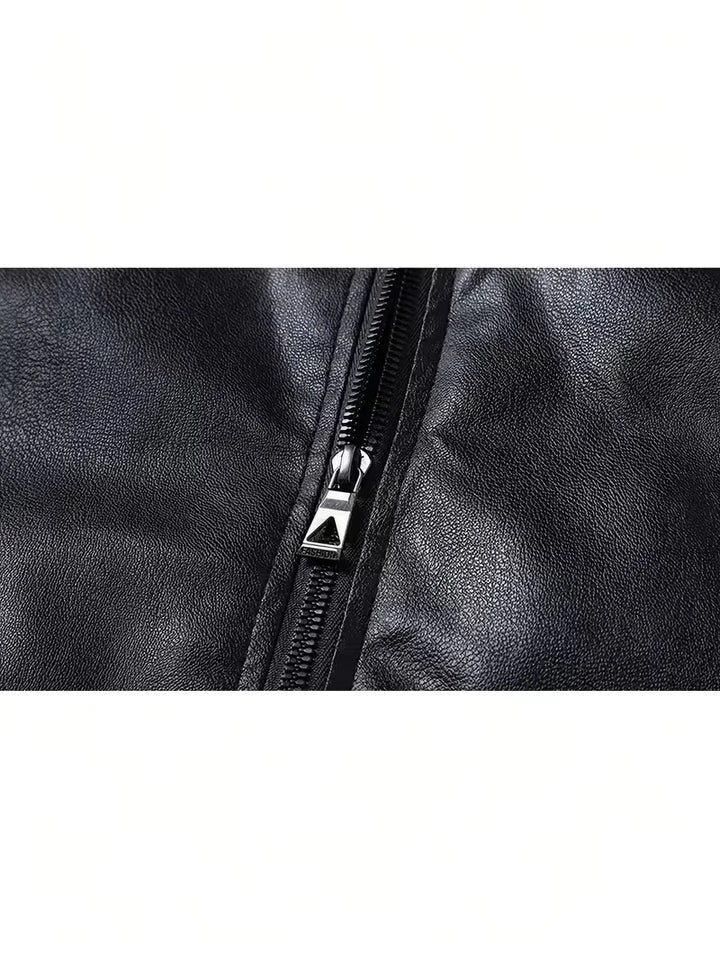 Knox | Slim Fit Leather Bomber Jacket