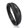 Elias | Bracelet en cuir pour homme à fermoir magnétique