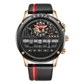 Cameron | Montre pour homme à bracelet en cuir et cadran rond