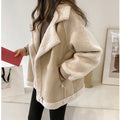 Beatrice | Women's Faux Suede Short Moto Jacket