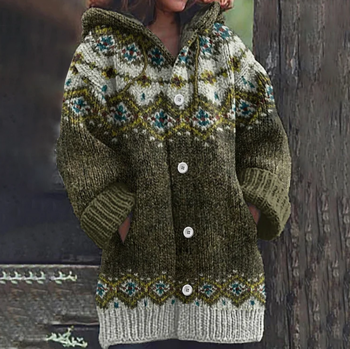 Paisley | Nordic Cozy Hooded Cardigan