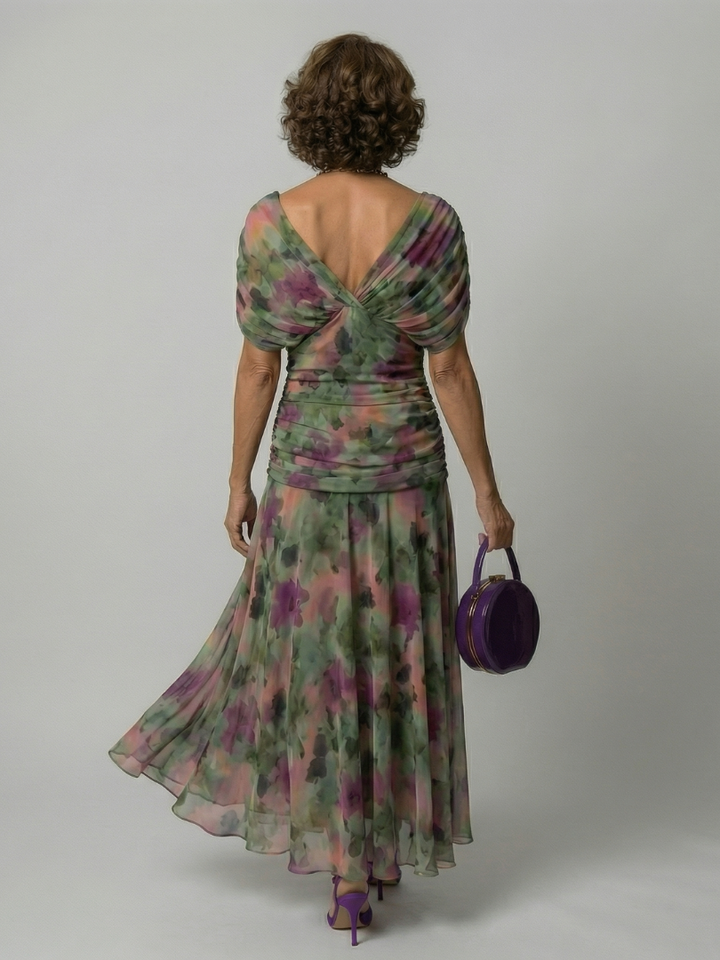 Keira | Off Shoulder Flow Midi Dress
