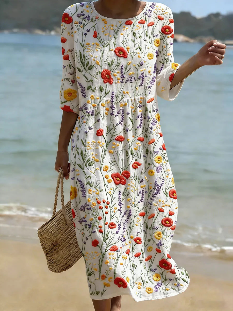 Ava | Floral Beach Maxi Dress