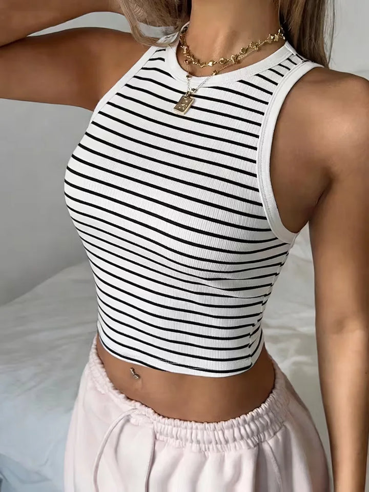 Luna | Ribbed Crop Tank Top