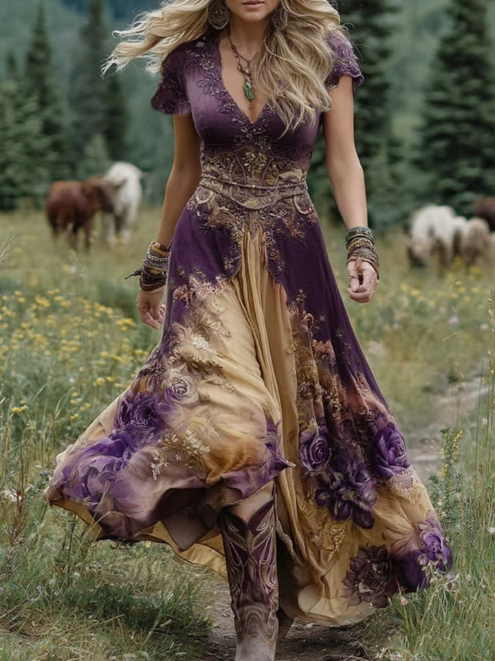 Eloise | Vintage floral maxi dress
