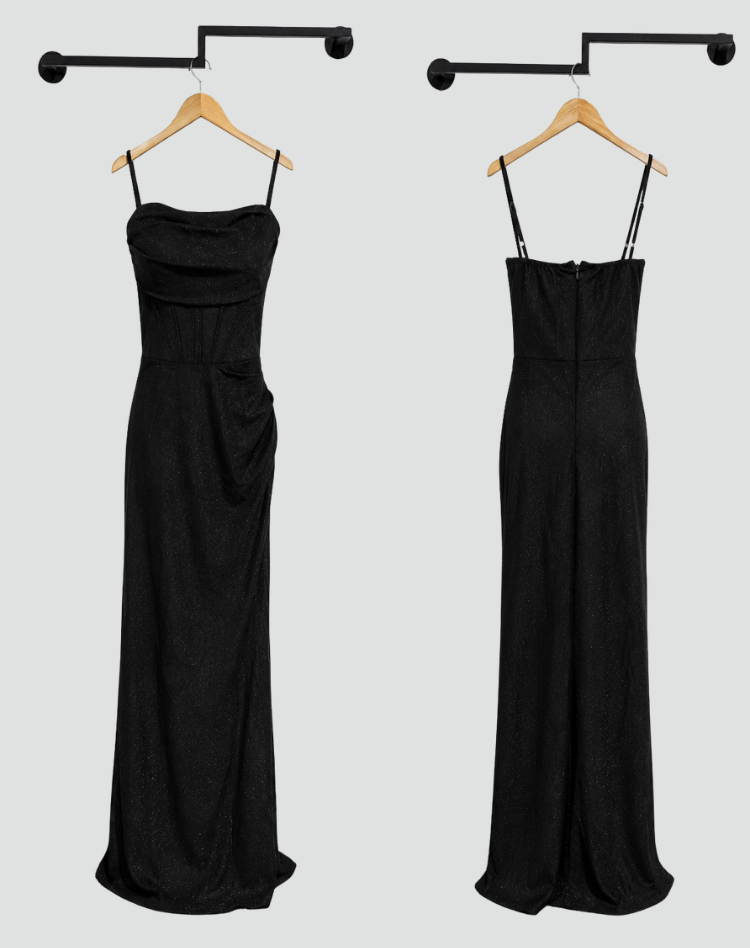 Isabella | Glitter Maxi Evening Dress