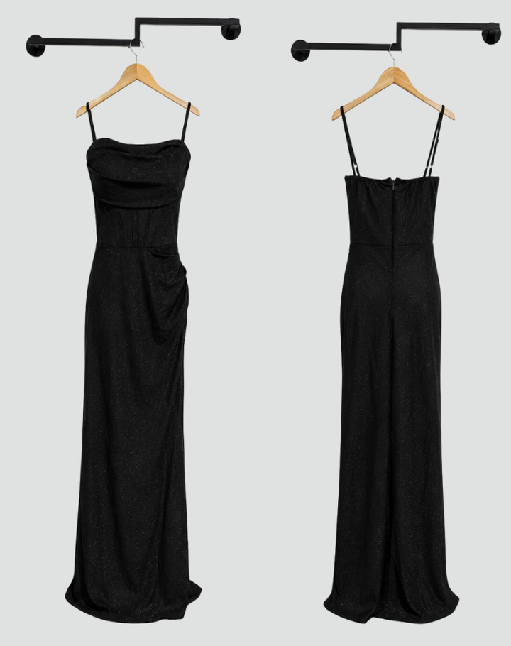 Isabella | Glitter Maxi Evening Dress