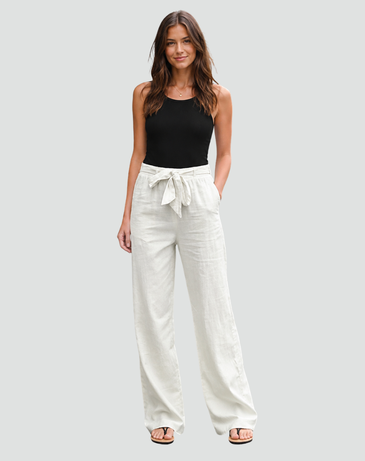 Madison | Wide Leg Linen Pants for Women