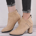 Elena | Bottines à bout pointu et talon épais