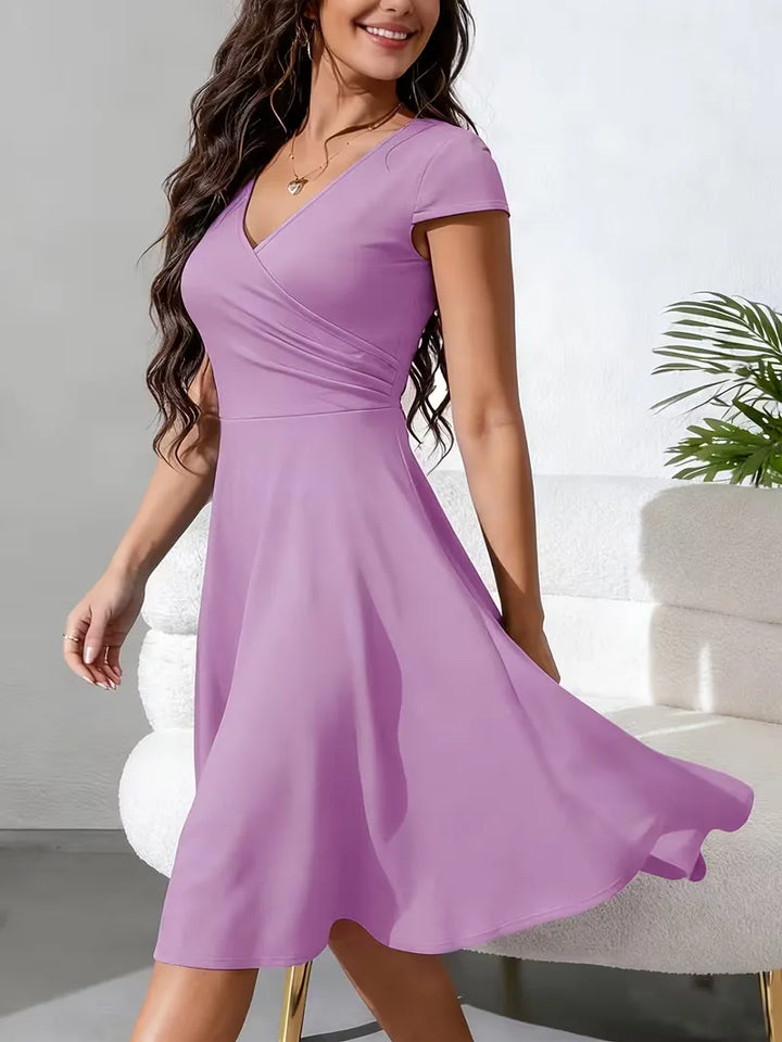 Aubrielle | V-Neck Fit & Flare Dress