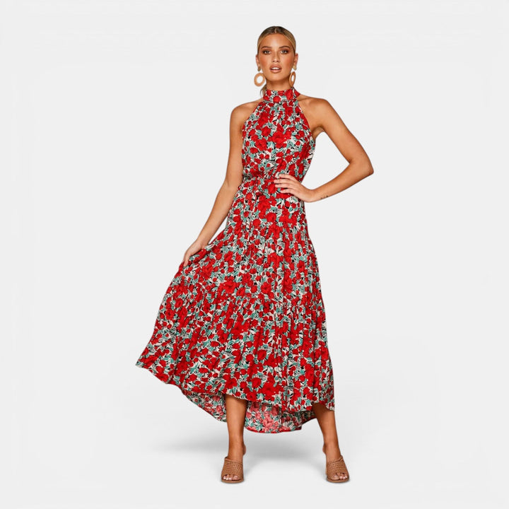 Ava | Sleeveless Polka Dot Maxi Dress