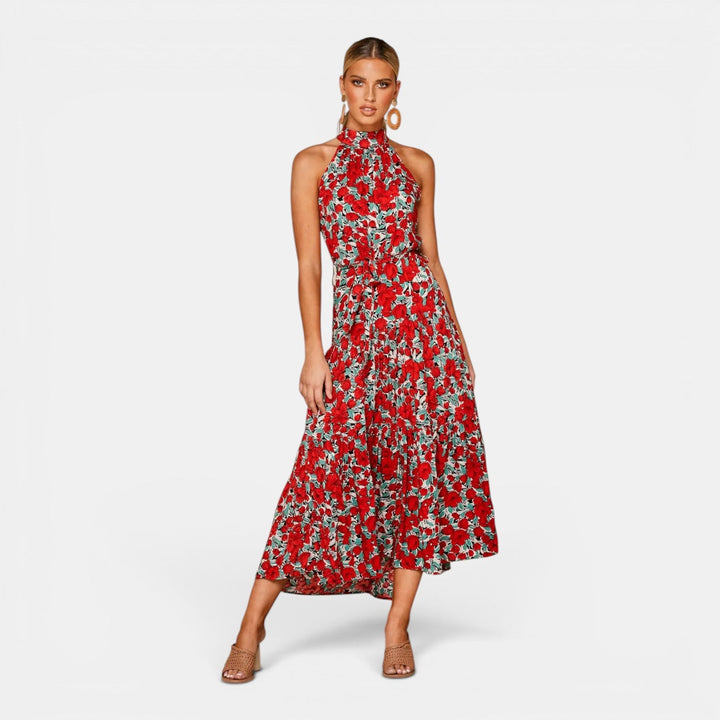 Ava | Sleeveless Polka Dot Maxi Dress