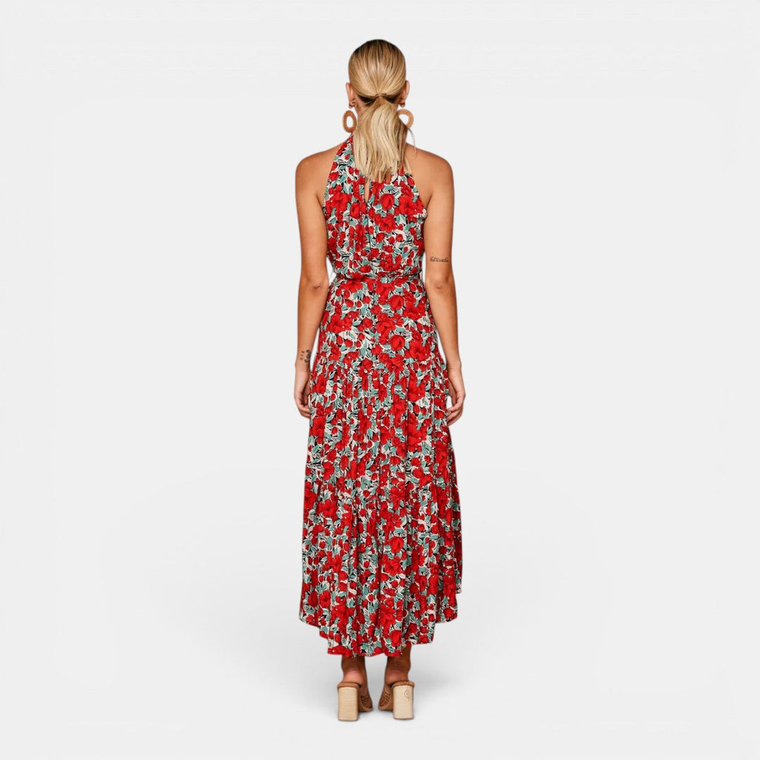 Ava | Sleeveless Polka Dot Maxi Dress