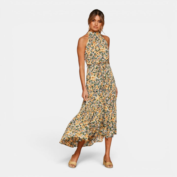 Ava | Sleeveless Polka Dot Maxi Dress