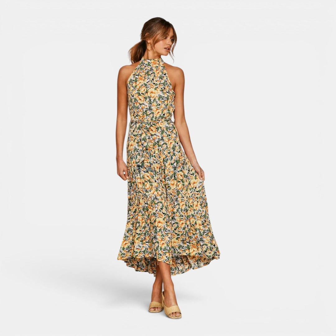 Ava | Sleeveless Polka Dot Maxi Dress