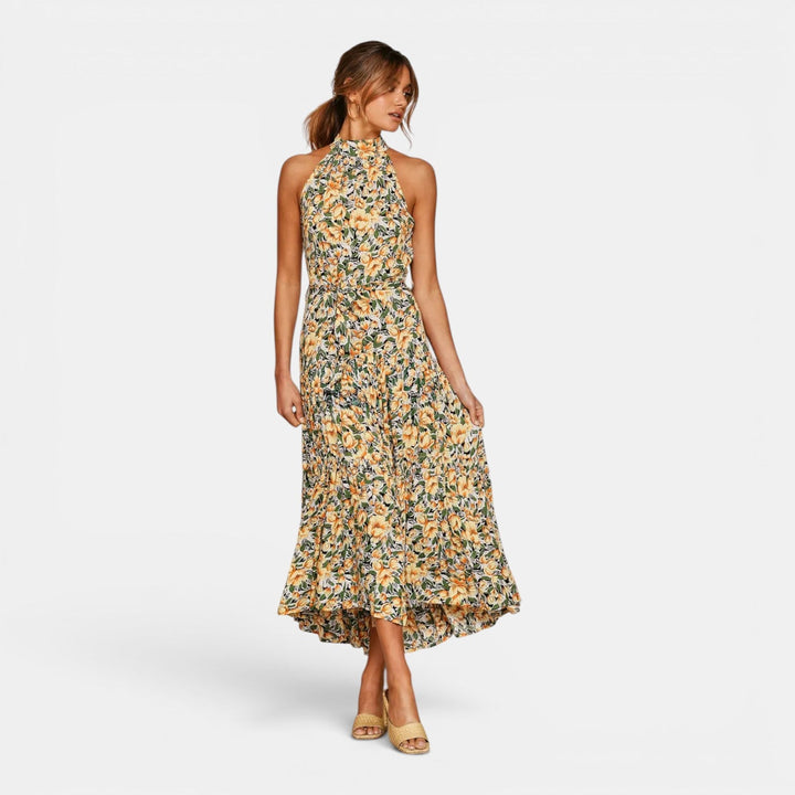Ava | Sleeveless Polka Dot Maxi Dress