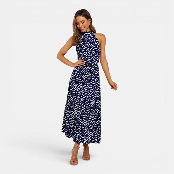 Ava | Sleeveless Polka Dot Maxi Dress