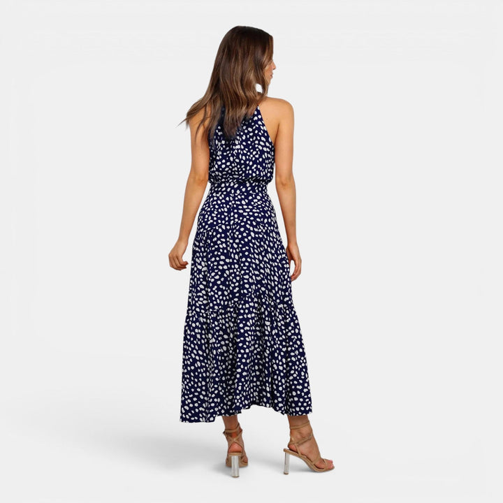 Ava | Sleeveless Polka Dot Maxi Dress