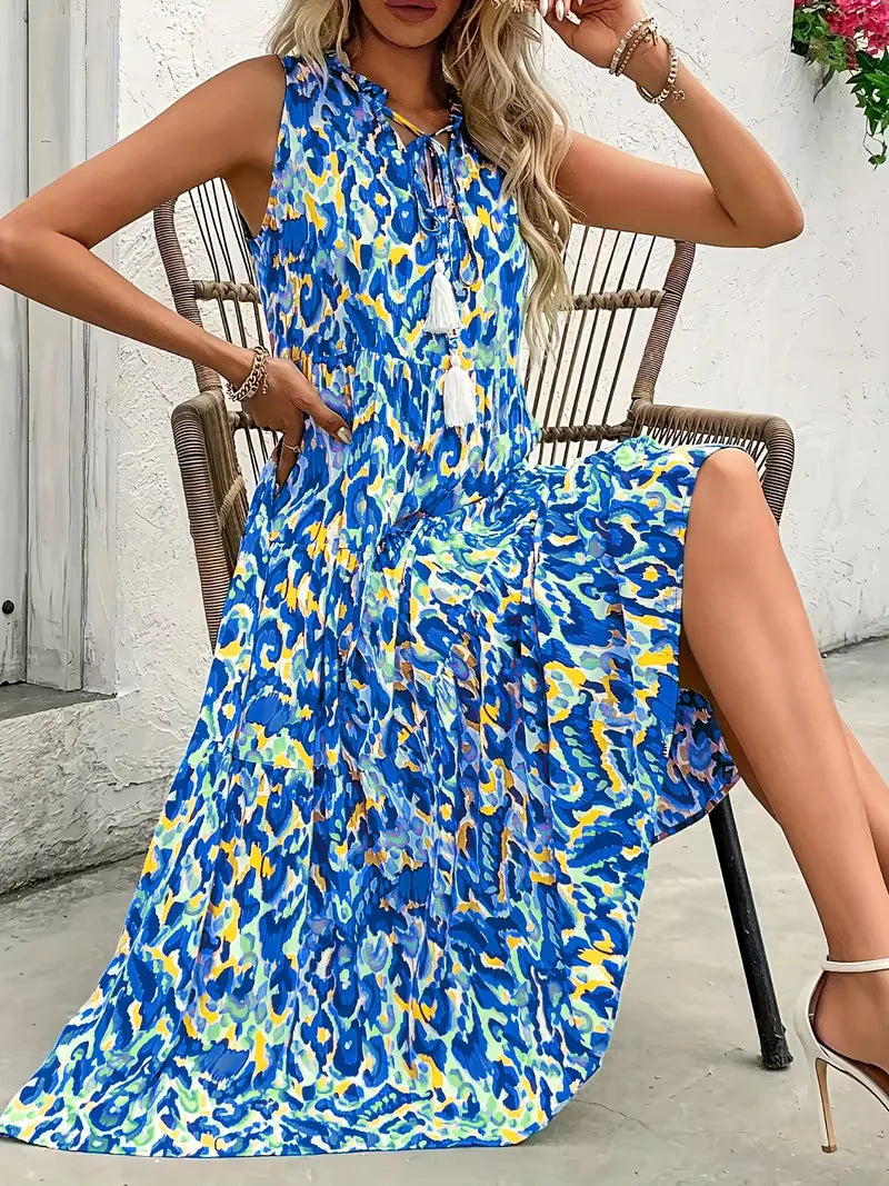 Everly | Printed Tiered Maxi Dress