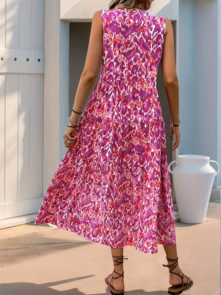 Everly | Printed Tiered Maxi Dress