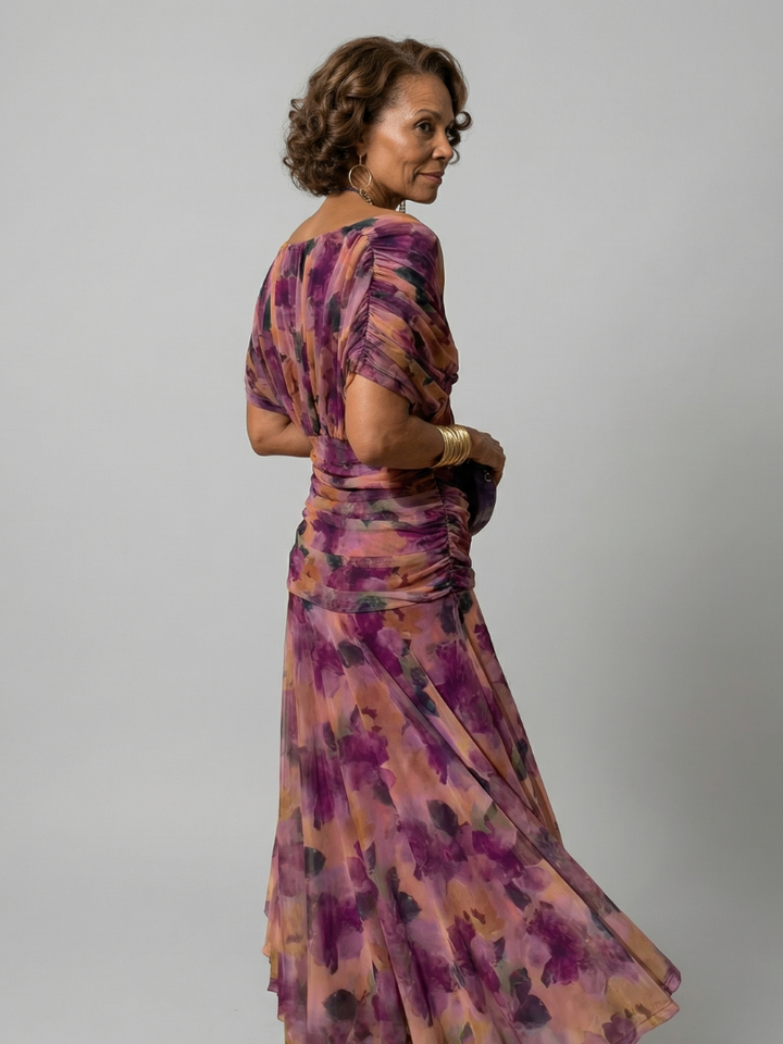 Keira | Off Shoulder Flow Midi Dress
