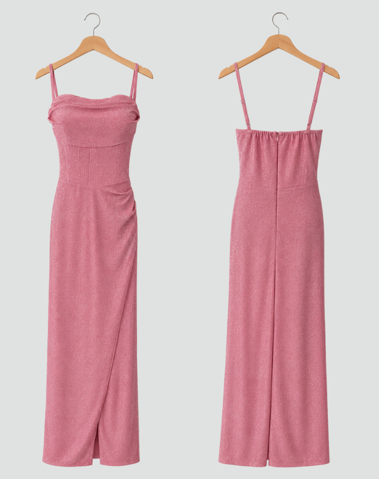 Isabella | Glitter Maxi Evening Dress