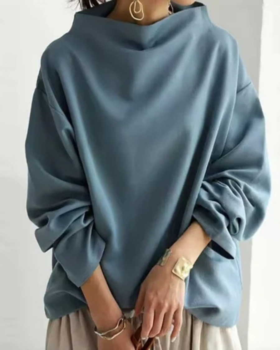 Leona | Oversized funnel-neck sweatshirt for women