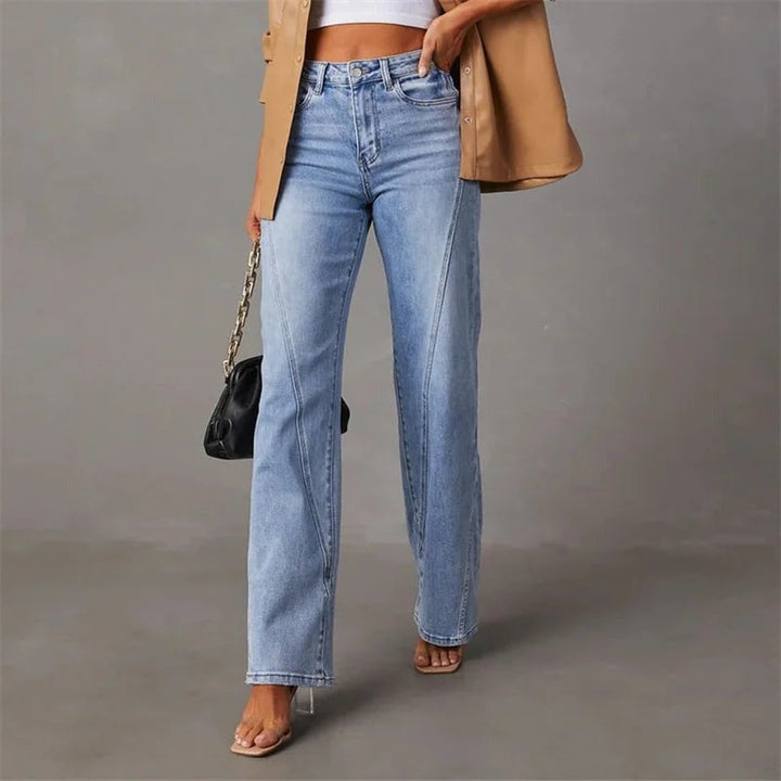 Kinsley | High-Rise Relaxed Denim Trousers