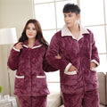Ryan | Ensemble de pyjama violet pour homme avec col tailleur