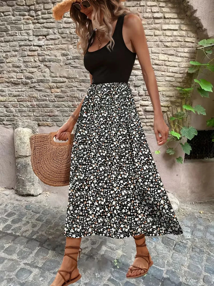 Aria | Floral A-Line Midi Dress