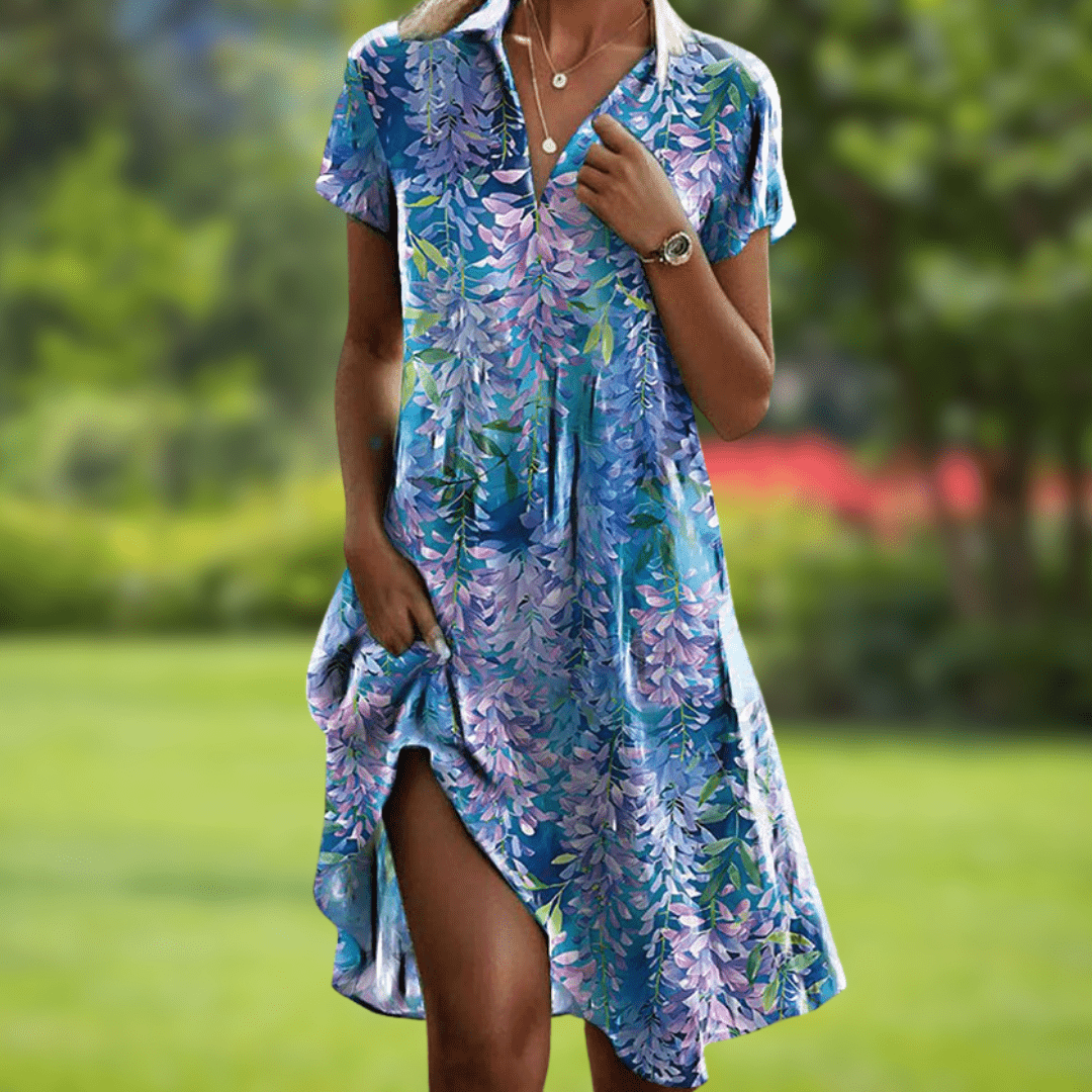Kaia | Stylish V-neck elegant dress