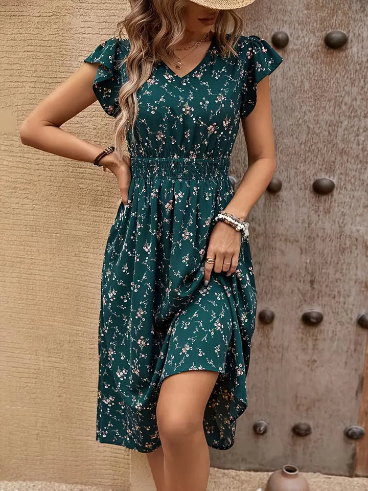 Willow | Floral Smocked Midi Dress